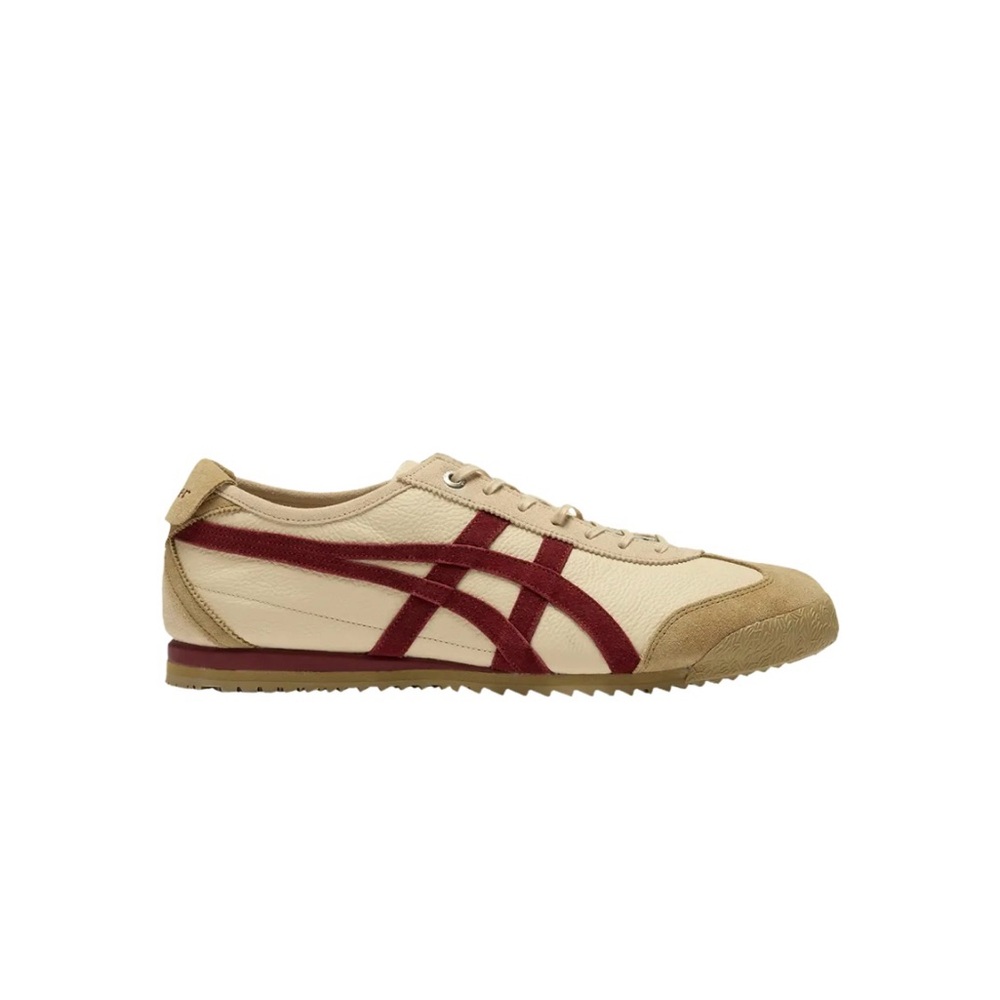 Onitsuka Tiger by Asics Cream and Red Sneakers